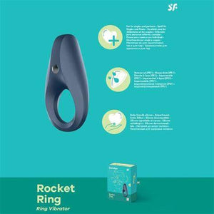 Satisfyer Rocket Ring Cock Vibrator - Black