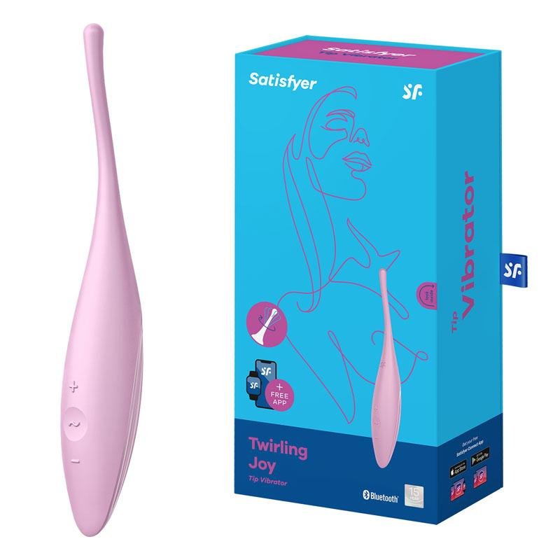 Satisfyer Twirling Joy - Pink Point Clitoral Stimulator with App Control