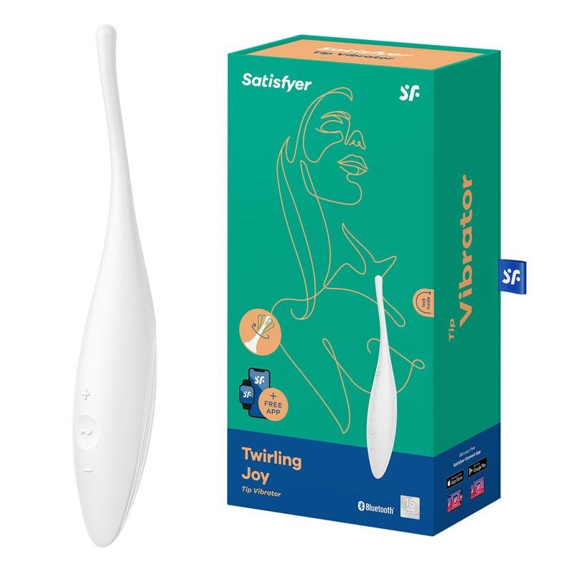 Satisfyer Twirling Joy - White Point Clitoral Stimulator with App Control