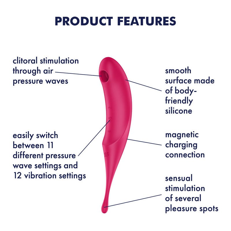 Satisfyer Twirling Pro - Air Pulse & Point Clitoral Stimulator - Red