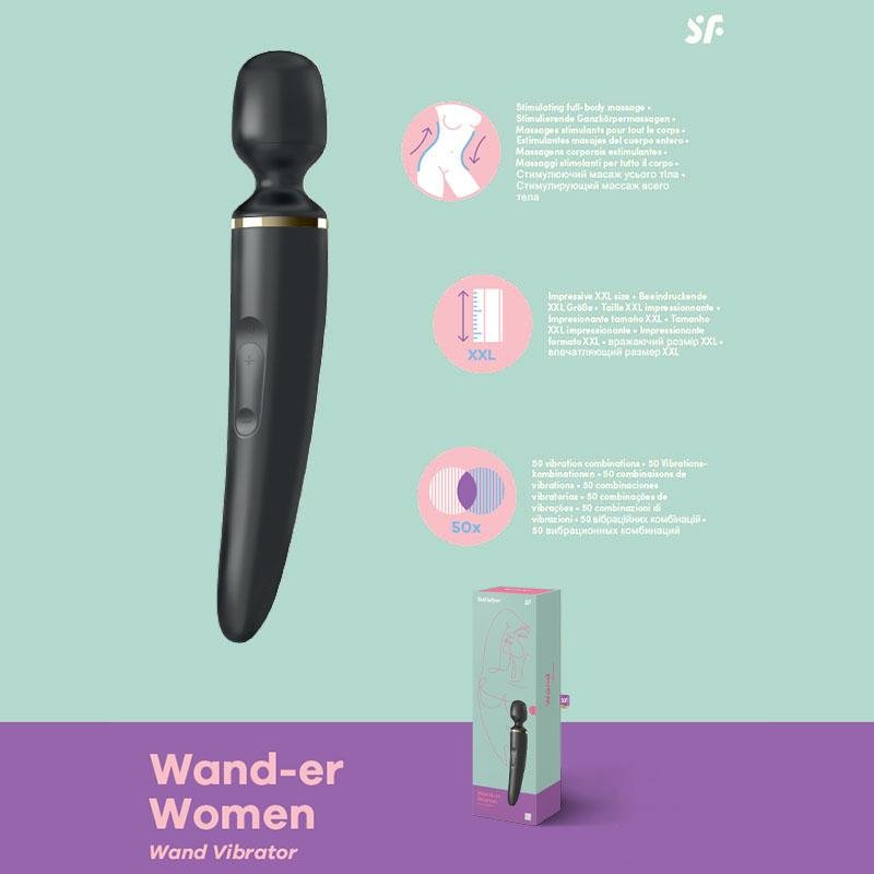 Satisfyer Wand-er Woman Black Massager