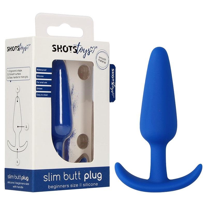 Shots Slim - Blue 8.3cm Butt Plug