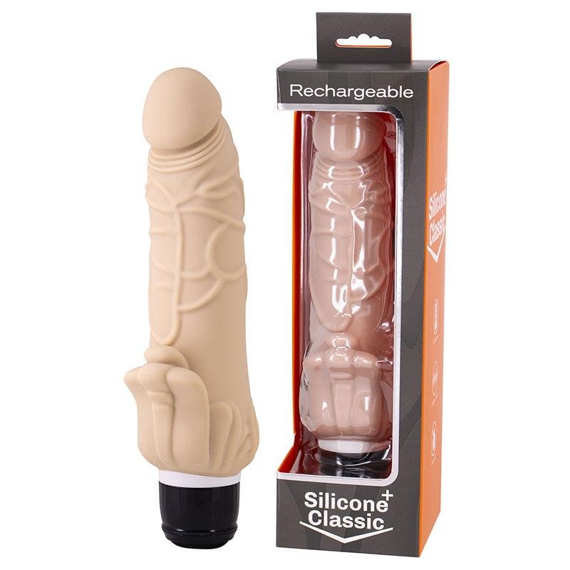 Silicone Classic + - Flesh Vibrator