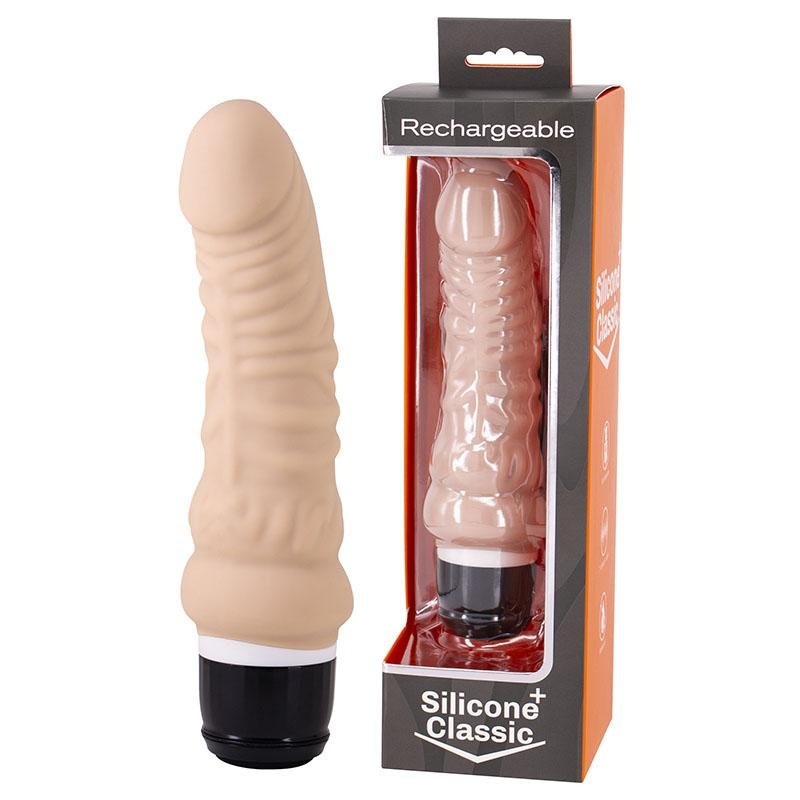 Silicone Classic +Waterproof Flesh Vibrator