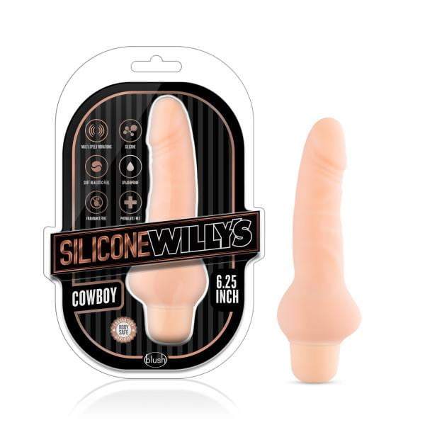 Silicone Willys Cowboy Flesh 6.25 Inch Vibrating Dong