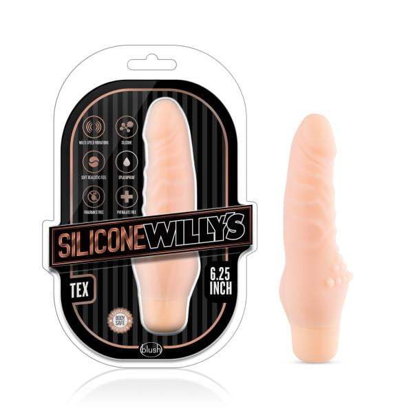 Silicone Willys Tex Flesh 6.25 Inch Vibrating Dong