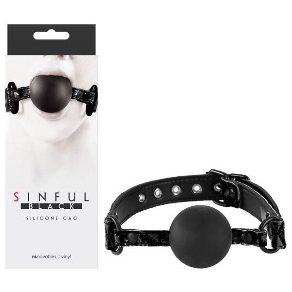 Sinful - Soft Silicone Gag - Black Mouth Restraint