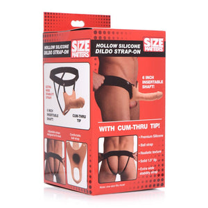 Size Matters 6 Inch Dildo Strap-On - Flesh