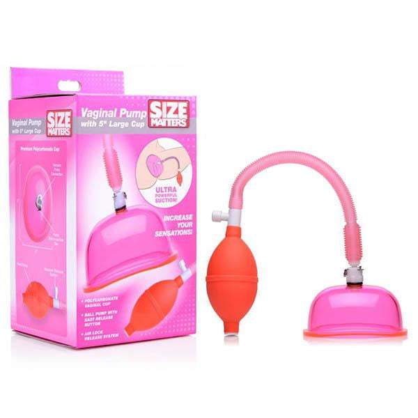 Size Matters Vaginal Pump with 5'' Large Cup - Pink Large Vagina Pump