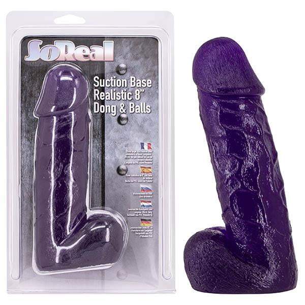 So Real Purple 8 Inch Dong with Suction Base