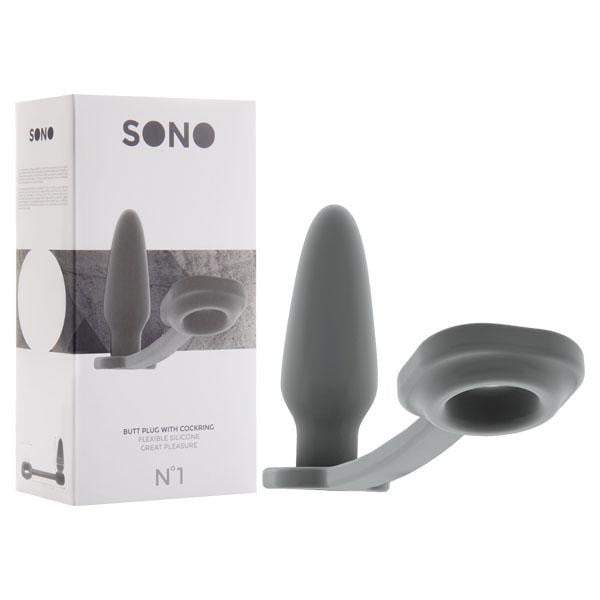 Sono No. 1 - Butt Plug With Cock Ring - Grey