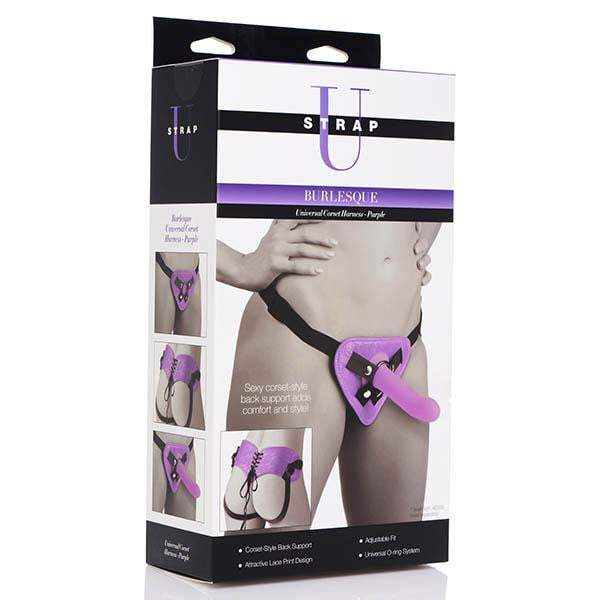 Strap U Burlesque Universal Purple Harness