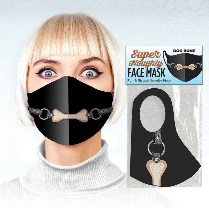 Super Naughty Dog Bone Face Mask 