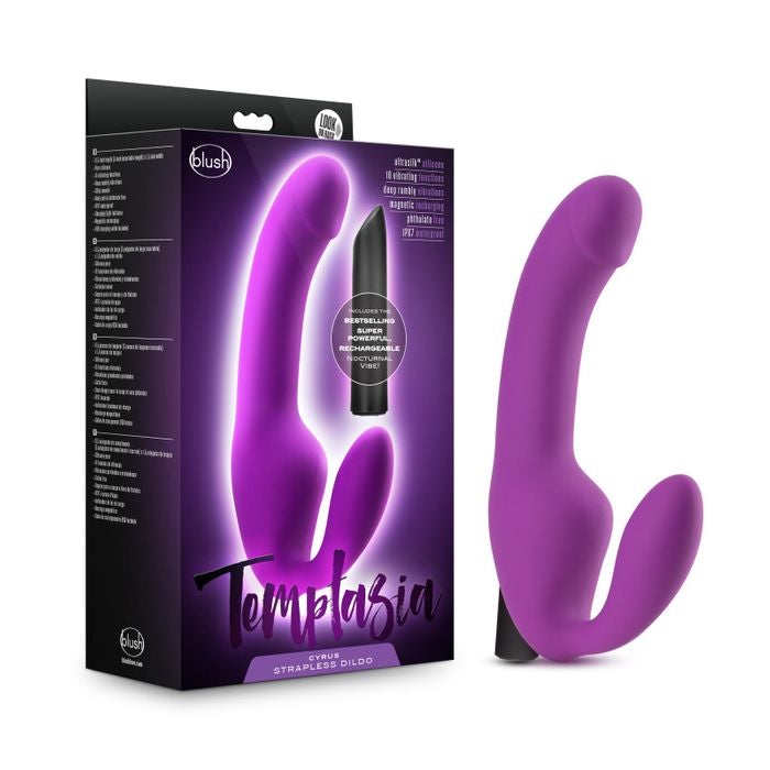 Temptasia Cyrus Strapless Purple Dildo