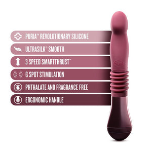 Temptasia Trixie Thrusting Dildo Vibrator - Wine Red
