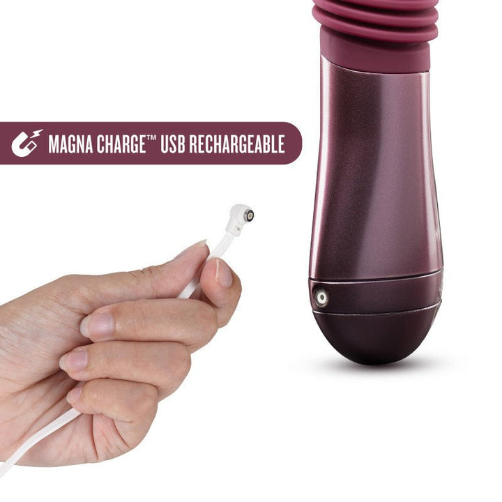 Temptasia Trixie Thrusting Dildo Vibrator - Wine Red
