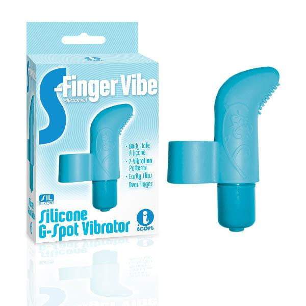 The 9's Blue S-Finger Vibe Stimulator