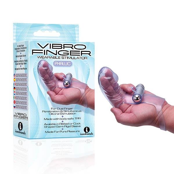 The 9's VibroFinger Phallic Purple Vibrating Stimulator