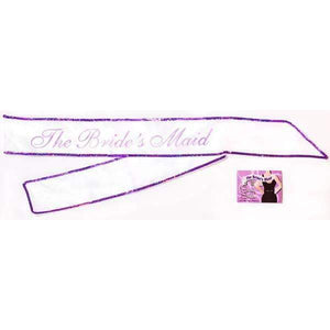 The Bride's Maid Sash - White Hens Party Sash