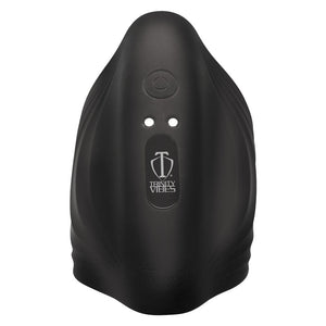 Trinity 10X Pleasure Stroke - Black - Vibrating Masturbator Sleeve