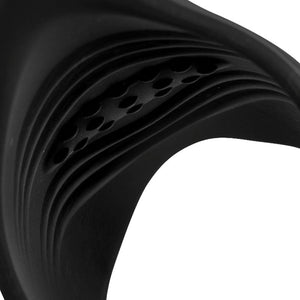 Trinity 10X Pleasure Stroke - Black - Vibrating Masturbator Sleeve