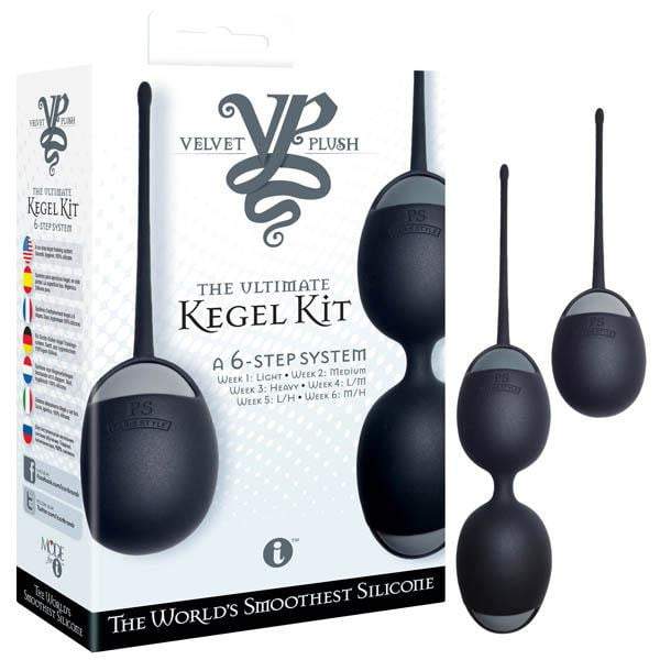 Velvet Plush - The Ultimate Kegel Kit - Black Kegel Balls - Set of 2