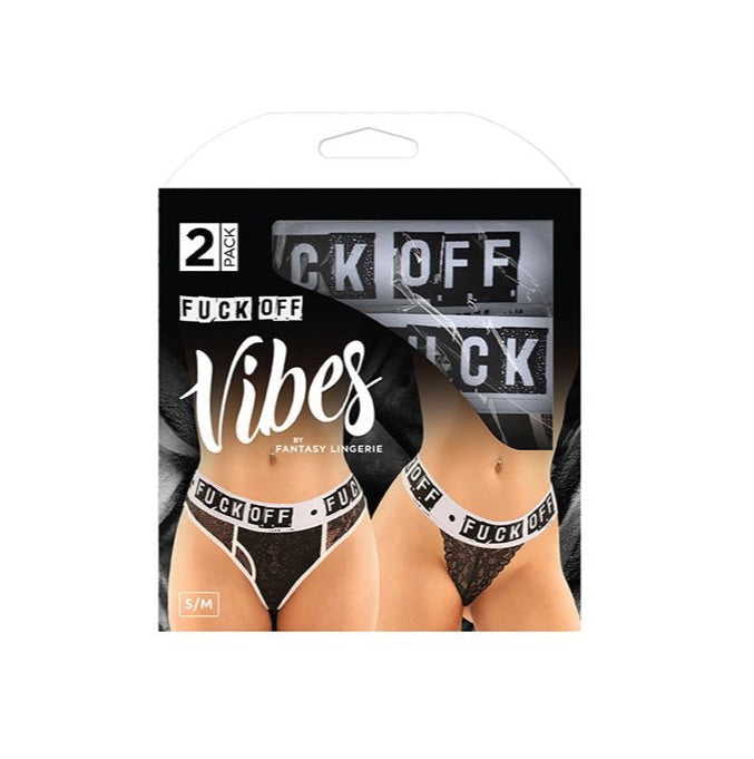 VIBES FUCK OFF Brief & Thong - 2 Pack - S/M