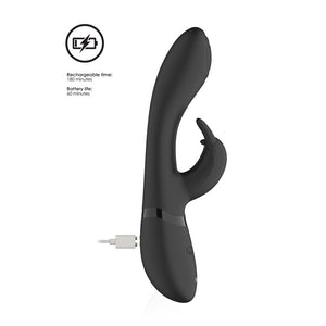 Vive Cato Pulsating Tip Rabbit Vibrator - Black
