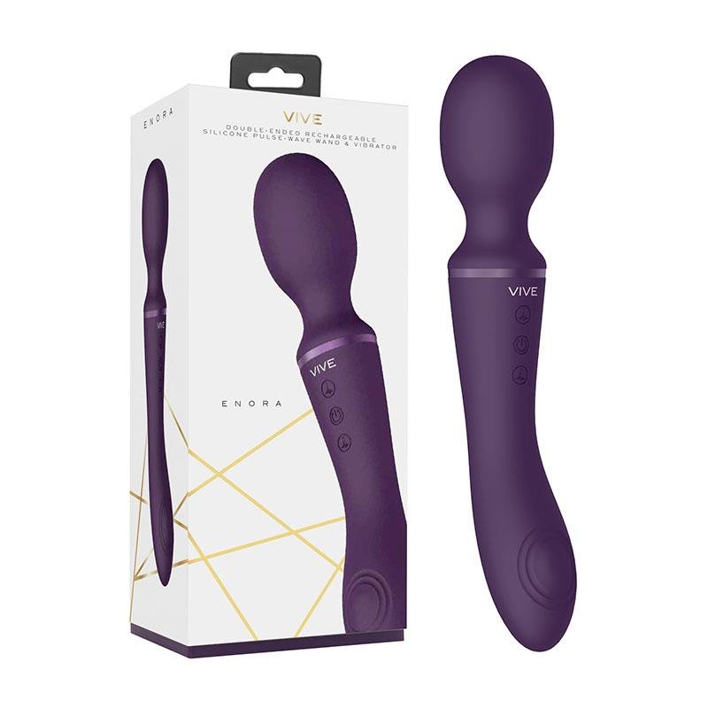 Vive Enora - Purple Dual Ended Massager Wand