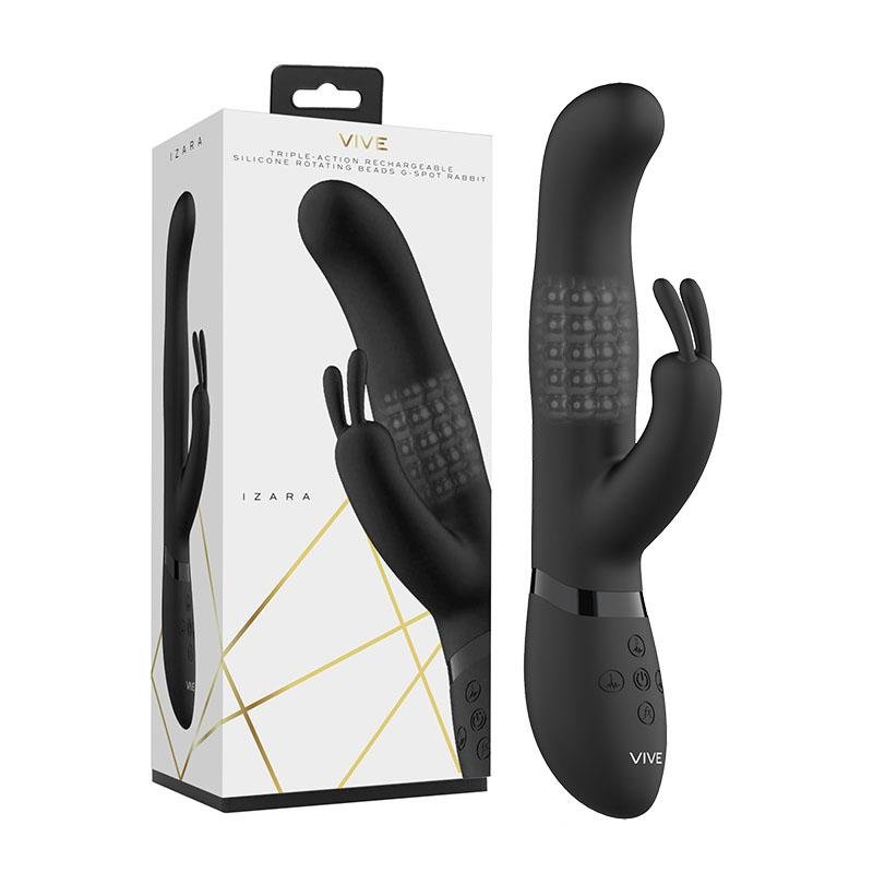 Vive Izara - G-Spot Black Rabbit Vibrator