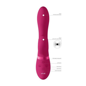Vive Kyra Pulsating Tip Rabbit Vibrator - Pink