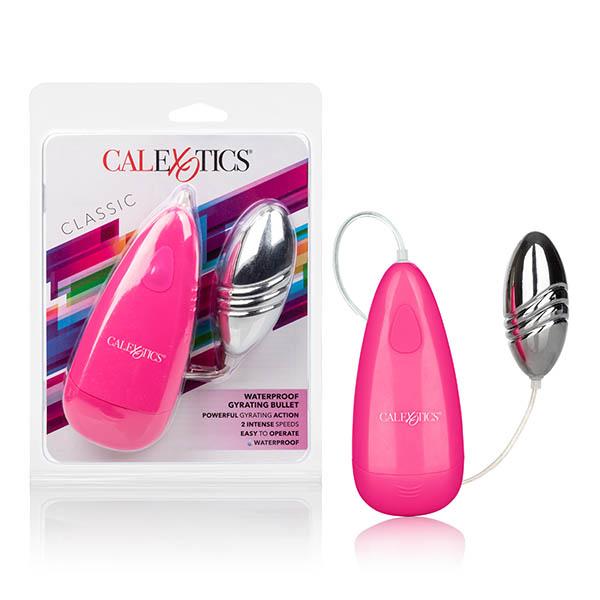 Waterproof Gyrating Bullet - Silver Bullet with Pink Control