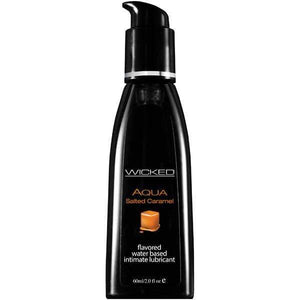 Wicked Aqua Salted Caramel Flavoured - Water Based Lubricant - 60mls