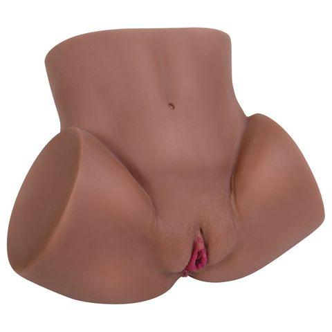 Zero Tolerance Channel Heart Realistic Vagina & Ass Stroker with Movie - Brown