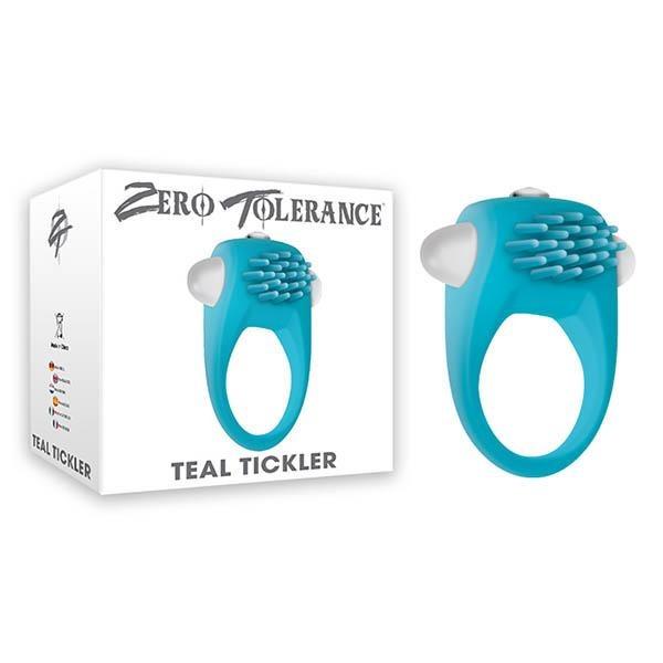 Zero Tolerance Teal Tickler - Teal Vibrating Cock Ring